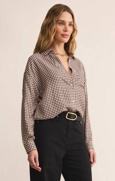 RIVER PLAID BUTTON UP
