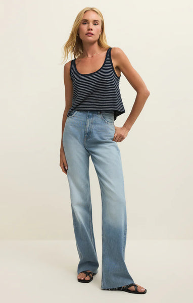 YARELI STRIPE CROPPED TANK