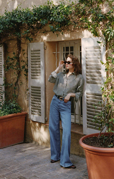 SEAPORT GINGHAM BUTTON UP