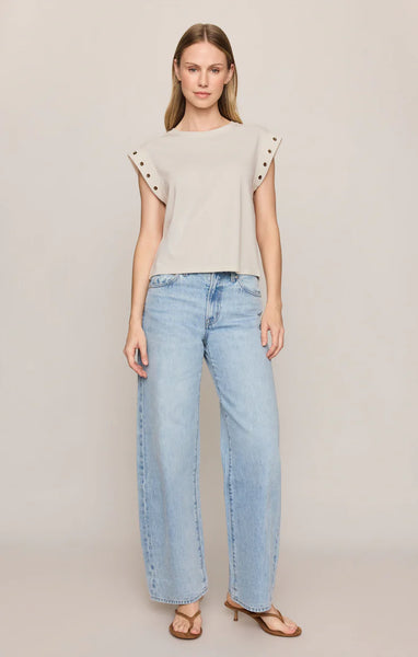 CAMINO GROMMET MUSCLE TEE In SANDSTONE