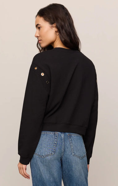 AXEL GROMMET SWEATSHIRT~~BLACK
