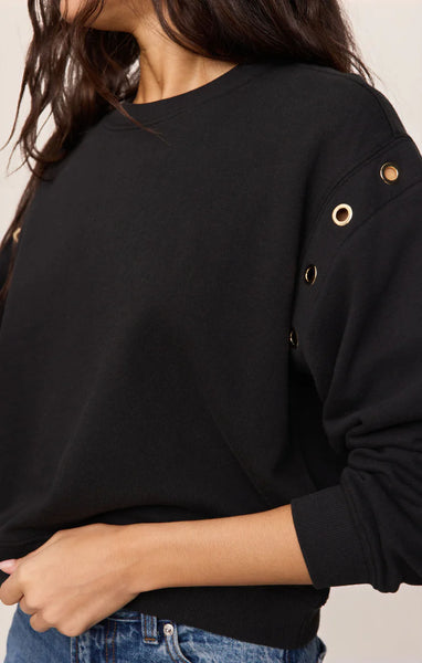 AXEL GROMMET SWEATSHIRT~~BLACK
