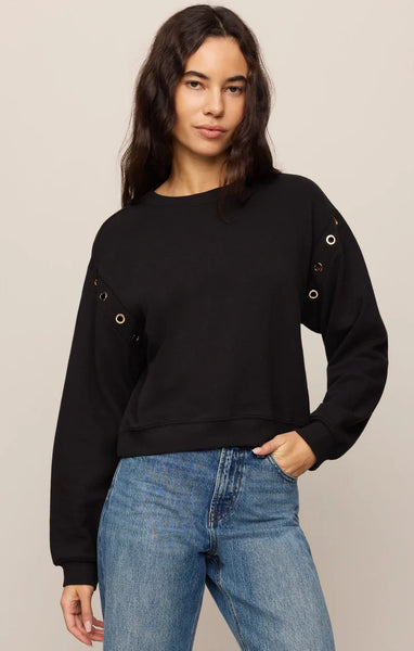 AXEL GROMMET SWEATSHIRT~~BLACK