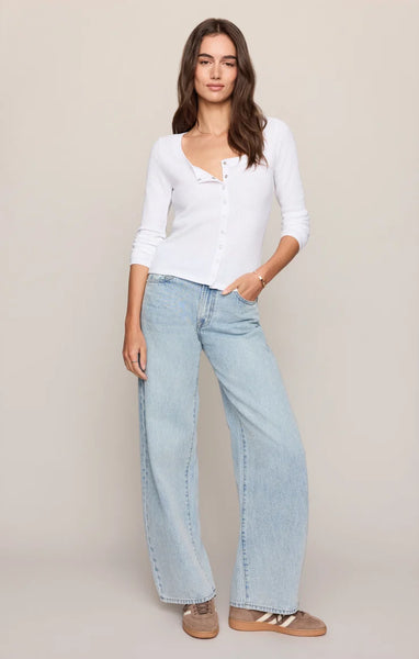 ALBANY WAFFLE BUTTON UP TOP