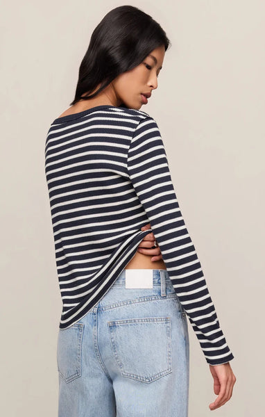 ARLET STRIPE THERMAL TOP ~~ECLIPSE