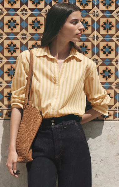 GOLDEN HAVEN STRIPE BUTTON UP