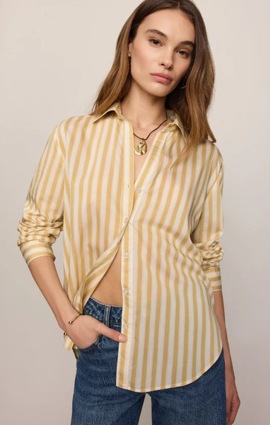 GOLDEN HAVEN STRIPE BUTTON UP