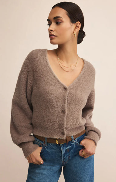 SADIRA FLUFFY CROP CARDIGAN