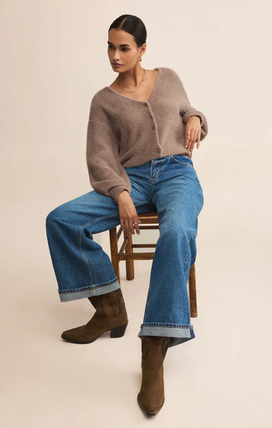 SADIRA FLUFFY CROP CARDIGAN