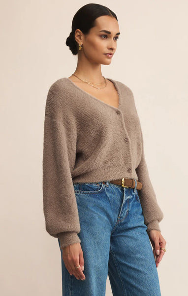 SADIRA FLUFFY CROP CARDIGAN