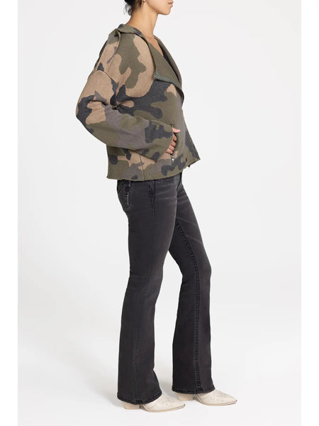 Camo Moto Sweater Jacket