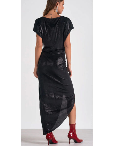 SHIMMER ON ME MIDI DRESS