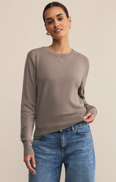 The Perfect Layer Sweater in Black & Light Tavern