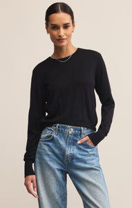 The Perfect Layer Sweater in Black & Light Tavern