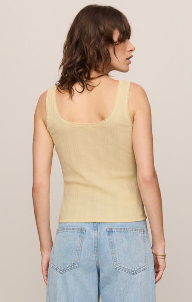 LAINEY POINTELLE BUTTON FRONT TANK