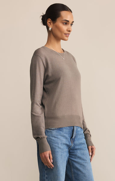The Perfect Layer Sweater in Black & Light Tavern