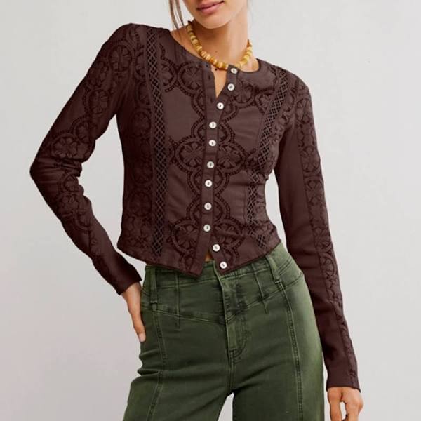 JAE KNIT LONG SLEEVE in CHICORY COFFEE