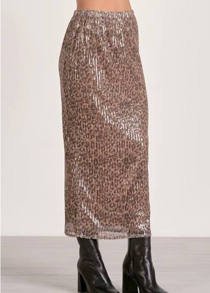 Cheetah Sequin Skirt