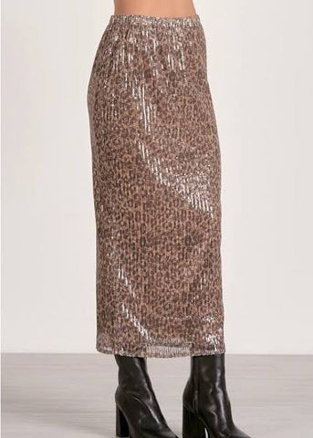 Cheetah Sequin Skirt