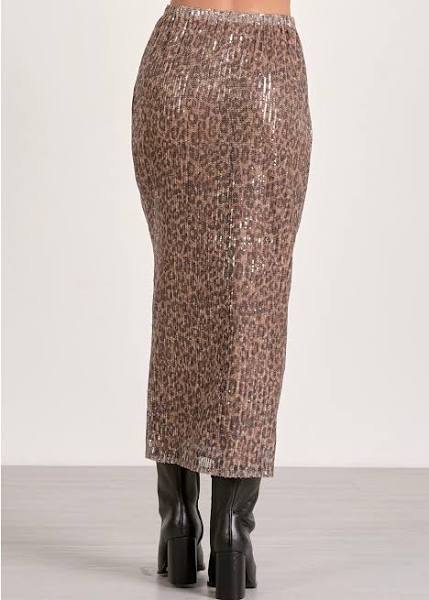Cheetah Sequin Skirt