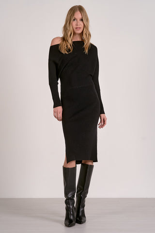 OFF SHOULDER SWEATER DRESS