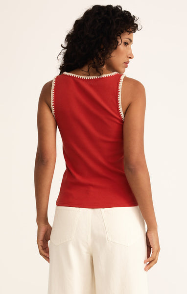 JAIDYNN WHIPSTITCH RIB TANK