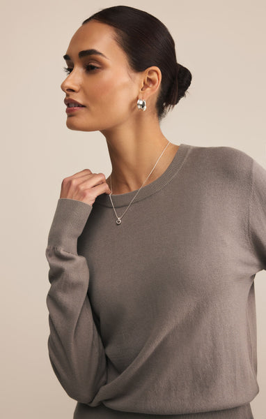 The Perfect Layer Sweater in Black & Light Tavern