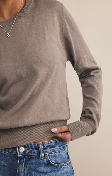The Perfect Layer Sweater in Black & Light Tavern