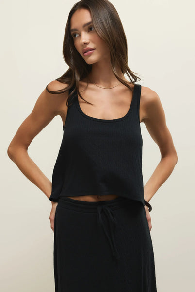 JOANNA TEXTURED KNIT CROPPED TANK